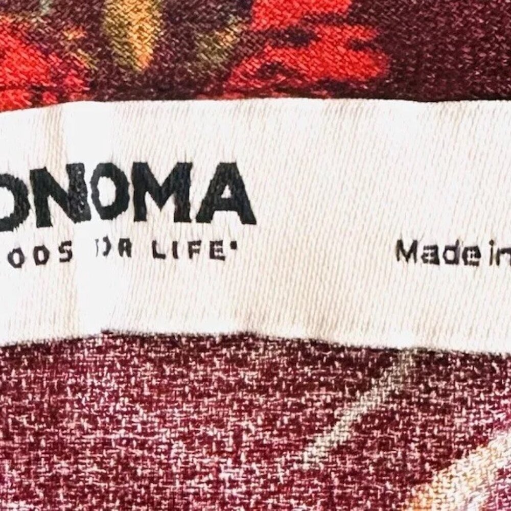 NWT SONOMA Women Long Sleeve Keyhole Neck Pullover Red Floral Shirt Plus Sz 2X - Picture 10 of 12